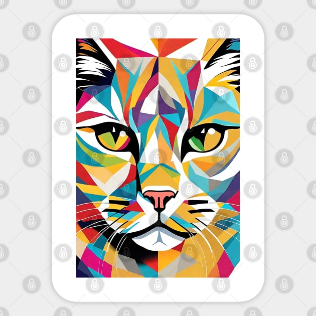 Cat Popart Rainbow Graffiti Portrait Sticker by VictoriaLehnard